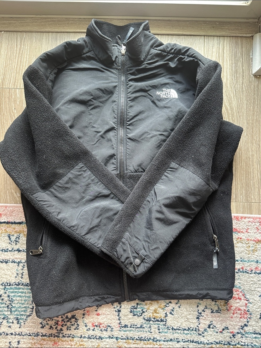 The North Face Black Fleece Jacket with Reinforced Panels